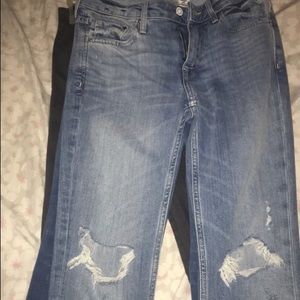 Distressed jeans